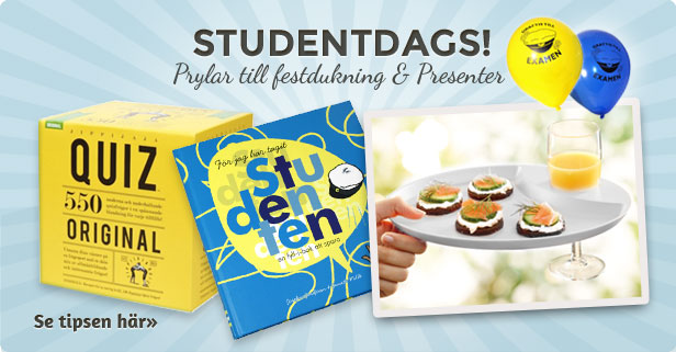 Studentpresenter och dukning till studentbuffén