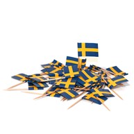 Flaggor på tandpetare