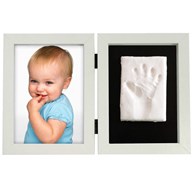 Set med fotoram och lera för hand- eller fotavtryck