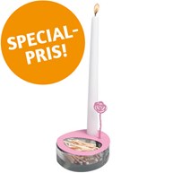 Ljusstake med skål - Ros