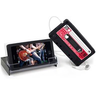 Skal med ställ till iPhone 3 - Kassettband