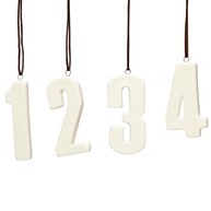 Hübsch - Siffror i keramik (1, 2, 3, 4)