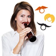 Flaskmarkörer - Mustasch (6-pack)