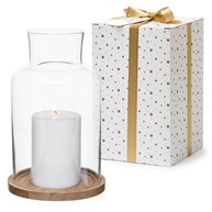 Presentset, Oak ljuslykta & ljus - Sagaform