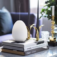 Aroma Diffuser / Luftfuktare - Glasägg, vit