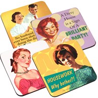 Glasunderlägg i retrostil - Housework