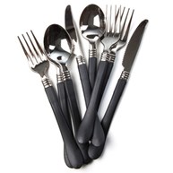 Engångsbestick, svart skaft (10-pack)