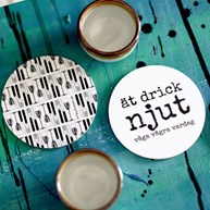 Glasunderlägg - Njut (2-pack)