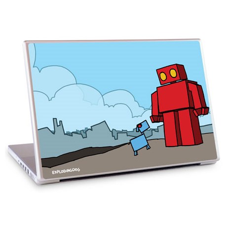 Gelaskins dekor till 17 tum laptop, Red Robot leaving the city
