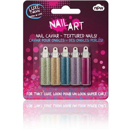 Nail Art - Kaviarpärlor eller glitter (5-pack), Caviar