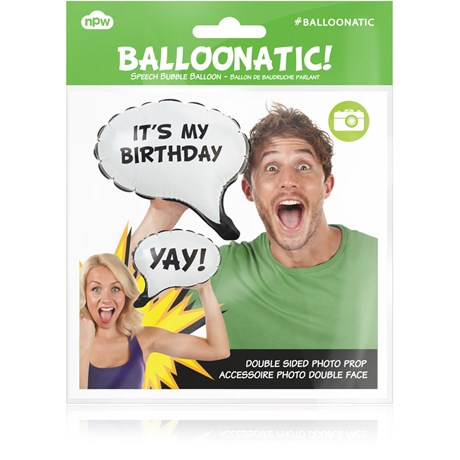 Uppblåsbar pratbubbla - Balloonatic, It's My Birthday / YAY