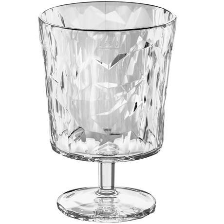 Koziol plastglas på fot - Crystal 2.0, Klar