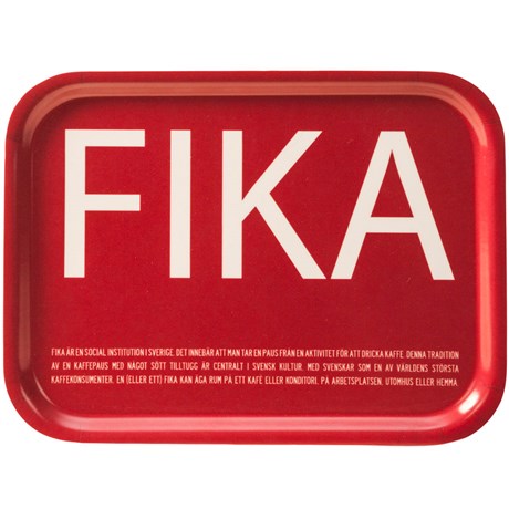 Bricka - FIKA, Röd Bricka - FIKA, Röd