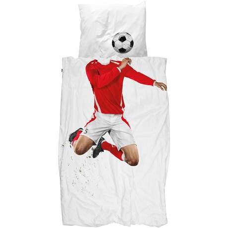 Snurk sängkläder - Fotbollsspelare, Röd