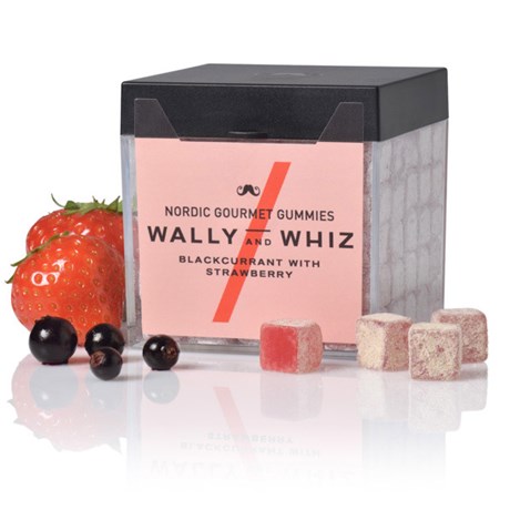 Vingummi med svartvinbär - Wally & Whiz, Svartvinbär med jordgubb