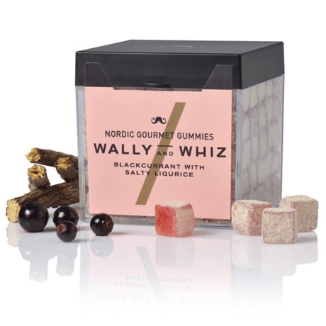 Vingummi med svartvinbär - Wally & Whiz, Svartvinbär med saltlakrits