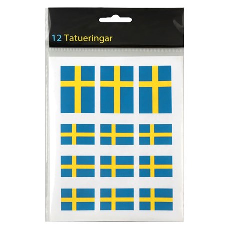 Tatueringar - Svenska flaggan, Blå/gul