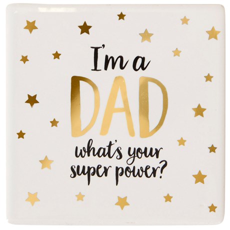 Glasunderlägg - Dad Superpower, Dad
