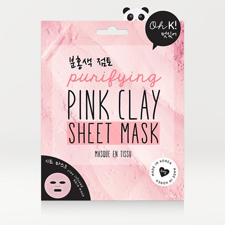 Oh K! Sheet mask - Renande, rosa lermask, Rosa
