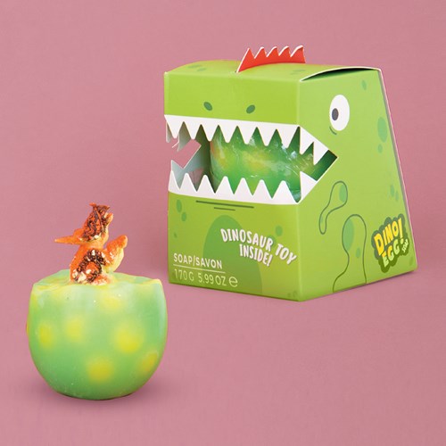 Dinosaurieägg - Tvål med leksak, Grön